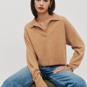 Reformation Cashmere Polo Sweater